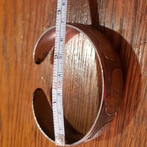 Silver elephants cuff bracelet